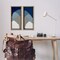 Stupell Industries Textured Blue Abstract Mountains 2 pc Framed Floater Canvas Wall Art Set Design by Ben Schneider